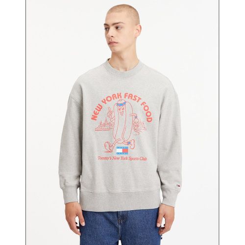 Sweat relaxed à logo - Tommy Jeans - Modalova