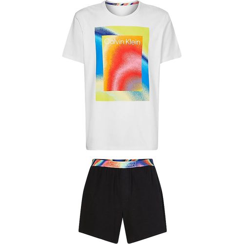 Pyjashort bas ceinture imprimée - Calvin Klein Underwear - Modalova