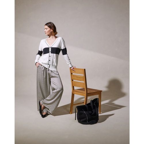 Gilet oversize bicolore en coton et soie - RODIER - Modalova