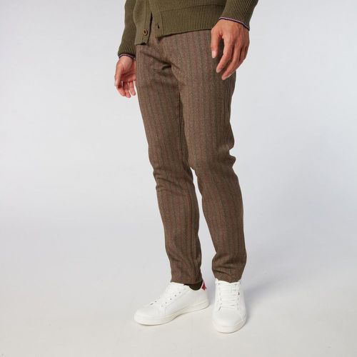 Pantalon chino rayé coupe slim fit 721 marron - SERGE BLANCO - Modalova
