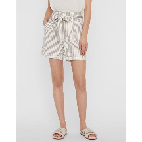 Short paperbag à rayures, taille haute - Vero Moda - Modalova