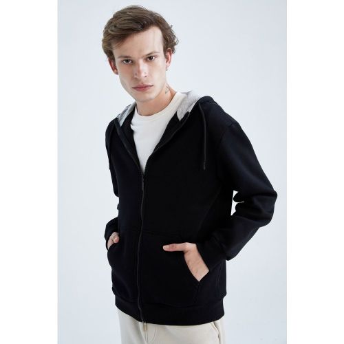 Gilet à capuche manches longues - DEFACTO - Modalova