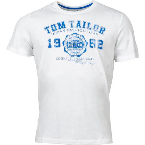 Tee-shirt col rond coton floqué - Tom Tailor - Modalova