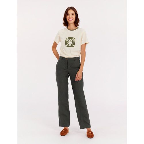 Pantalon tailleur coupe droite en lin FRANCISCO - INES DE LA FRESSANGE PARIS - Modalova