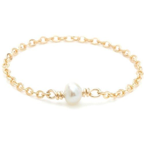 Bague chaînette stella perle de culture 925 - YAY PARIS - Modalova