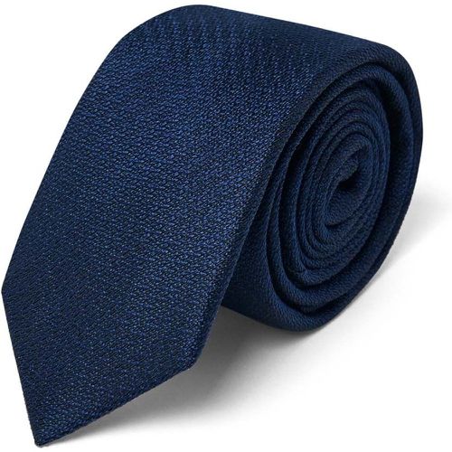 Cravate fine texturée satin 100% soie - DRAEGER PARIS - Modalova