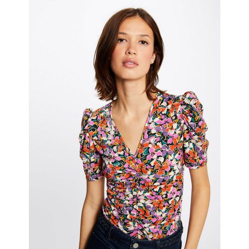 T-shirt manches courtes imprimé floral - Morgan - Modalova