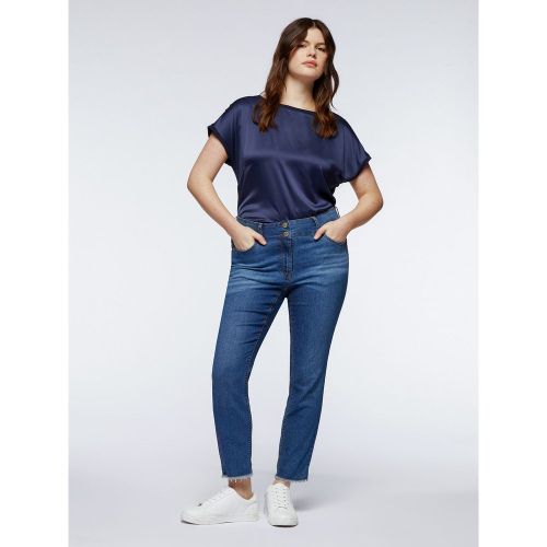 Jean skinny avec inscription brodée - FIORELLA RUBINO - Modalova