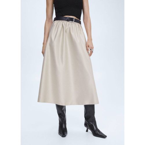 Jupe midi satinée - Mango - Modalova