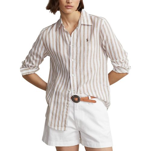 Chemise rayée en lin, manches longues - Polo Ralph Lauren - Modalova