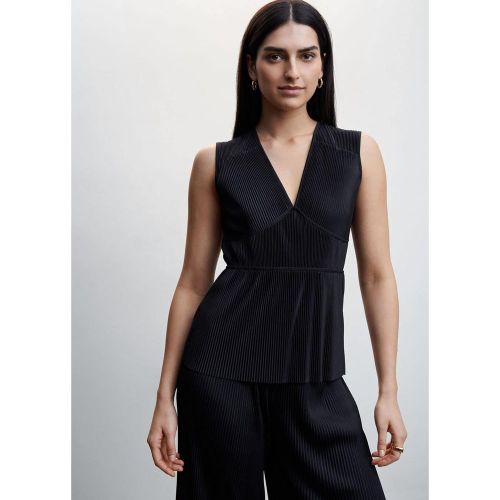 Top plissé satiné - Mango - Modalova