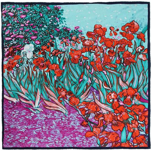 Carré de soie Van Gogh Iris - SILKART - Modalova