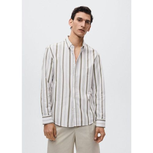 Chemise seersucker rayures - mango man - Modalova