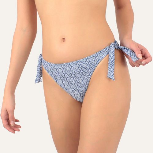 Bas de maillot coupe brésilienne texturé fil textile Ancona - LAURA BY JANINE ROBIN - Modalova