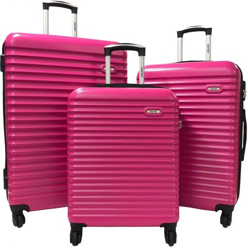 Lot 3 valises rigides dont 1 valise cabine abs - Cactus - Modalova
