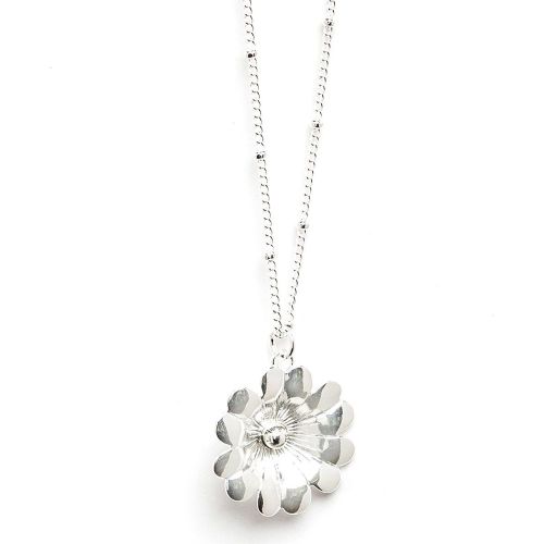 Collier fleur plaqué argent THÉIA - MONSIEUR SIMONE - Modalova