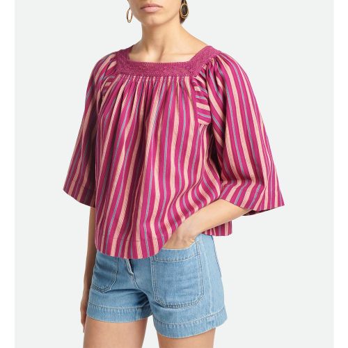Blouse col carré ADAM en coton, manches 3/4 - VANESSA BRUNO - Modalova