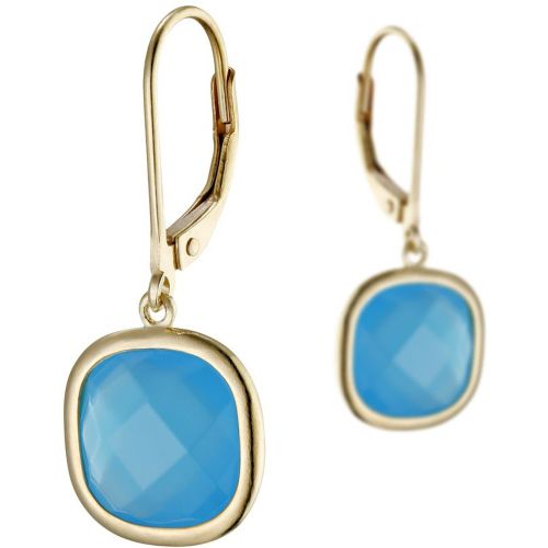 Boucles d'oreilles dormeuses Sissi en argent 925, dor. or 18K, , 2.7g - CLIO BLUE - Modalova
