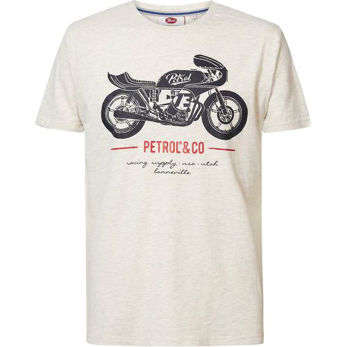 T-shirt col rond imprimé moto - PETROL INDUSTRIES - Modalova