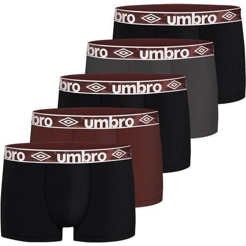Boxers coton uni Lot de 5 - Umbro - Modalova