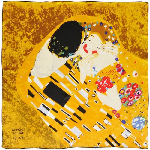 Carré de soie Gustav Klimt Baiser - SILKART - Modalova