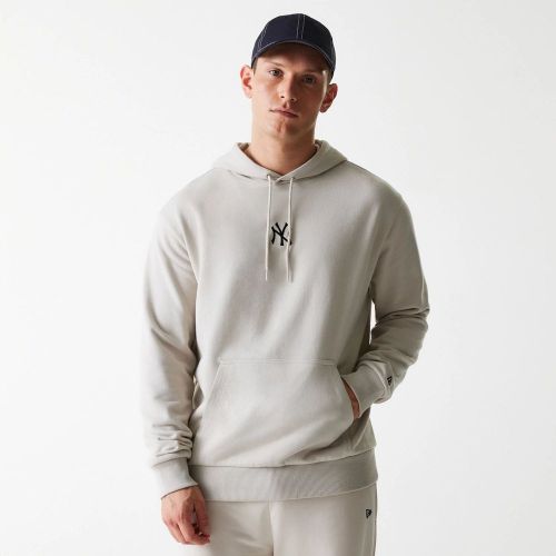 New York Yankees MLB League Essential Midi French Terry Cream Oversized Pullover Hoodie unisex - New Era Cap - Modalova