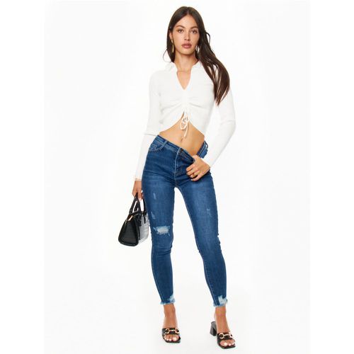 Jean push up avec finition effilochée Denim moyen | Couleur: | Taille: XS - My Store - Modalova