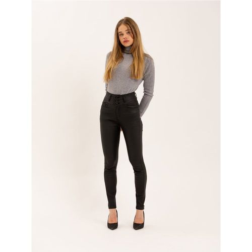 Pantalon skinny effet cuir triples boutons | Couleur: | Taille: XS - Naumy - Modalova