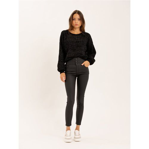 Pantalon skinny taille haute élastique effet cuir | Couleur: | Taille: XS - Naumy - Modalova