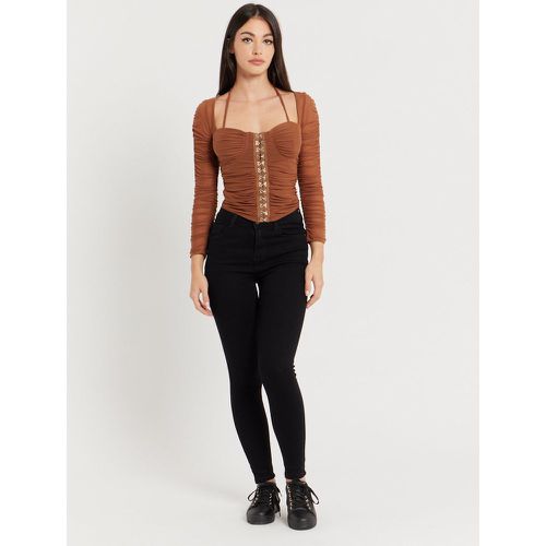 Top corset froncé manches longues | Couleur: | Taille: S/M - My Store - Modalova