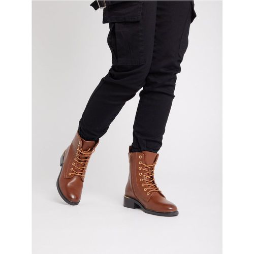 Bottines militaires détails dorés | Taille: 37 | Couleur: - My Store - Modalova