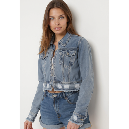 Veste en jean zippée | Couleur: | Taille: S - Naumy - Modalova