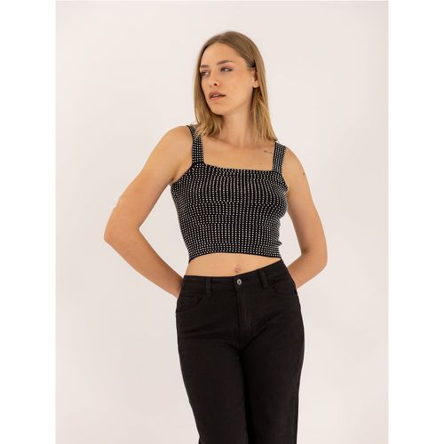 Crop top col carré orné cristaux fantaisie | Couleur: | Taille: S/M - Naumy - Modalova