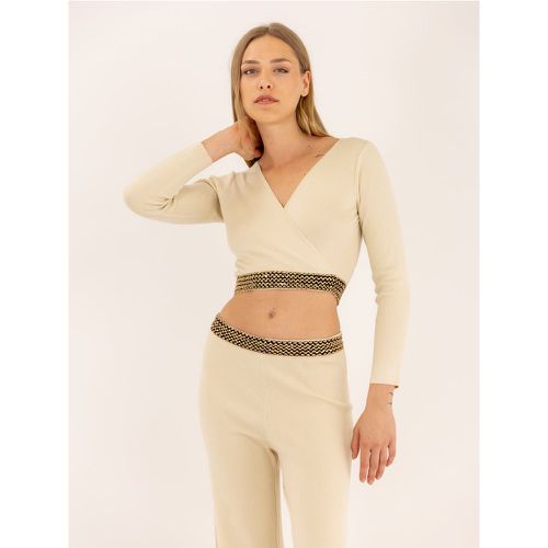 Ensemble top et pantalon en maille brodé à la taille | Couleur: | Taille: Taille unique - Naumy - Modalova