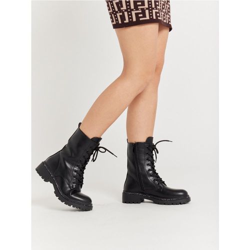 Bottines militaires en simili cuir | Taille: 37 | Couleur: - My Store - Modalova