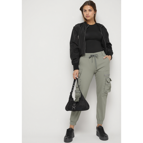 Pantalon cargo avec taille élastique multi poches | Couleur: | Taille: XS - Naumy - Modalova