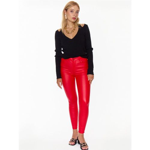 Pantalon skinny taille haute - Toile enduite | Couleur: | Taille: S - My Store - Modalova