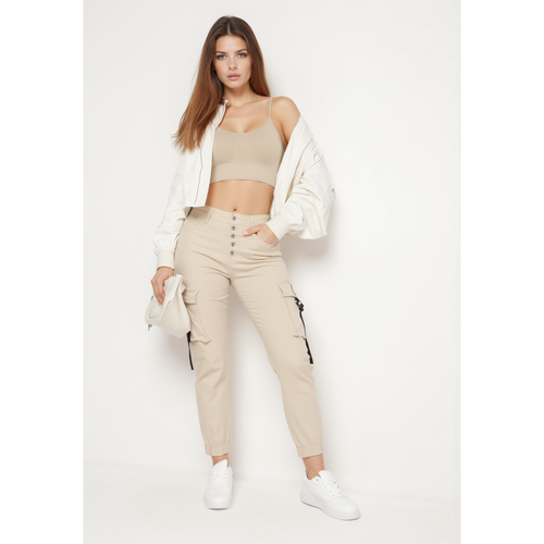 Pantalon de jogging en coton taille haute | Couleur: | Taille: XS - Naumy - Modalova