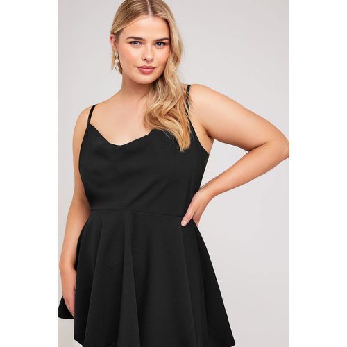 Curve Black Lace Peplum Top, Grande Taille & Courbes - Yours London - Modalova