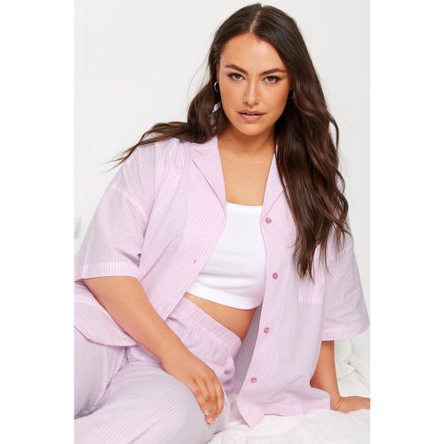 Chemisier Pyjama Pastel Design Rayures - Yours - Modalova