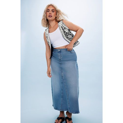 Jupe Maxi Ciel En Jean , Grande Taille & Courbes - Yours - Modalova