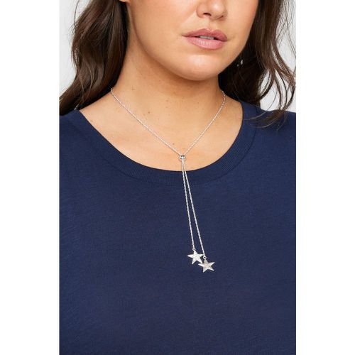 Silver Tone Star Pendant Lariat Necklace - Yours - Modalova