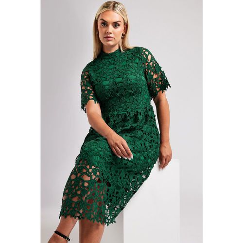 Yours Curve Emerald Green Lace Crochet Midi Dress, Grande Taille & Courbes - Yours London - Modalova