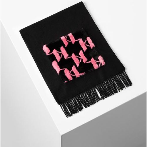 ÉCHARPE EN FAUSSE FOURRURE K/MONOGRAM - Karl Lagerfeld - Modalova
