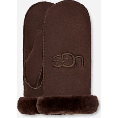 Gant à logo brodé en peau de mouton retournée | UE in Brown, Taille S/M, Shearling - Ugg - Modalova