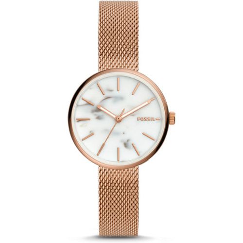 Unisex Montre Hutton À Trois Aiguilles En Acier Inoxydable Doré Rose - One size - Fossil - Modalova