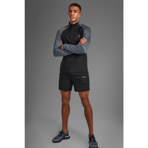Ensemble de sport avec top à col montant et short - MAN Active - XS - Boohooman - Modalova