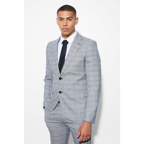 Veste skinny droite à carreaux - 38 - Boohooman - Modalova