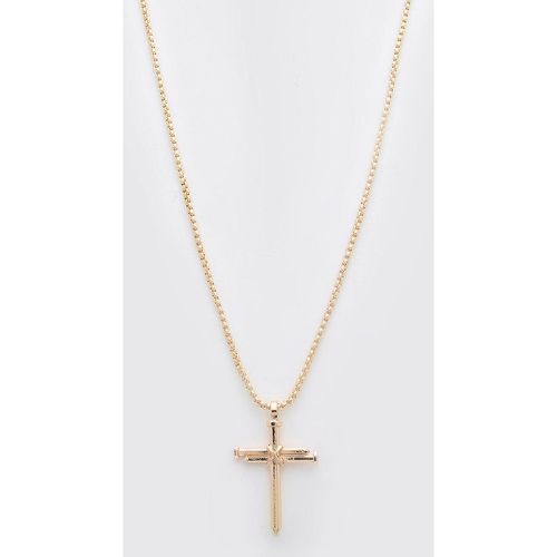 Collier à pendentif croix - ONE SIZE - Boohooman - Modalova