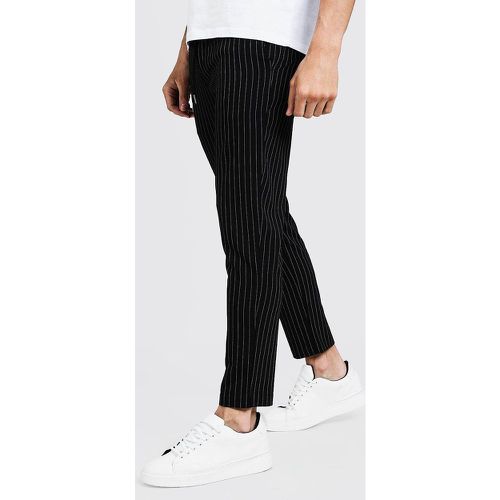 Pantalon de jogging habillé à pinces et fines rayures - Boohooman - Modalova